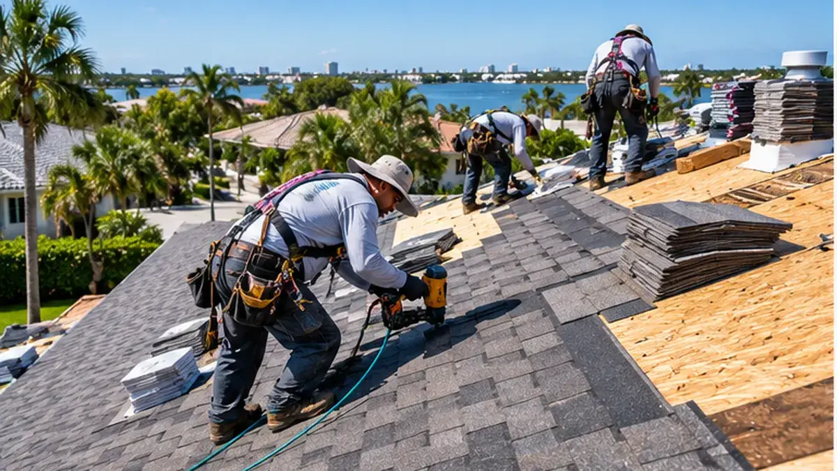 Illustrated Sarasota home prepared for roof replacement
